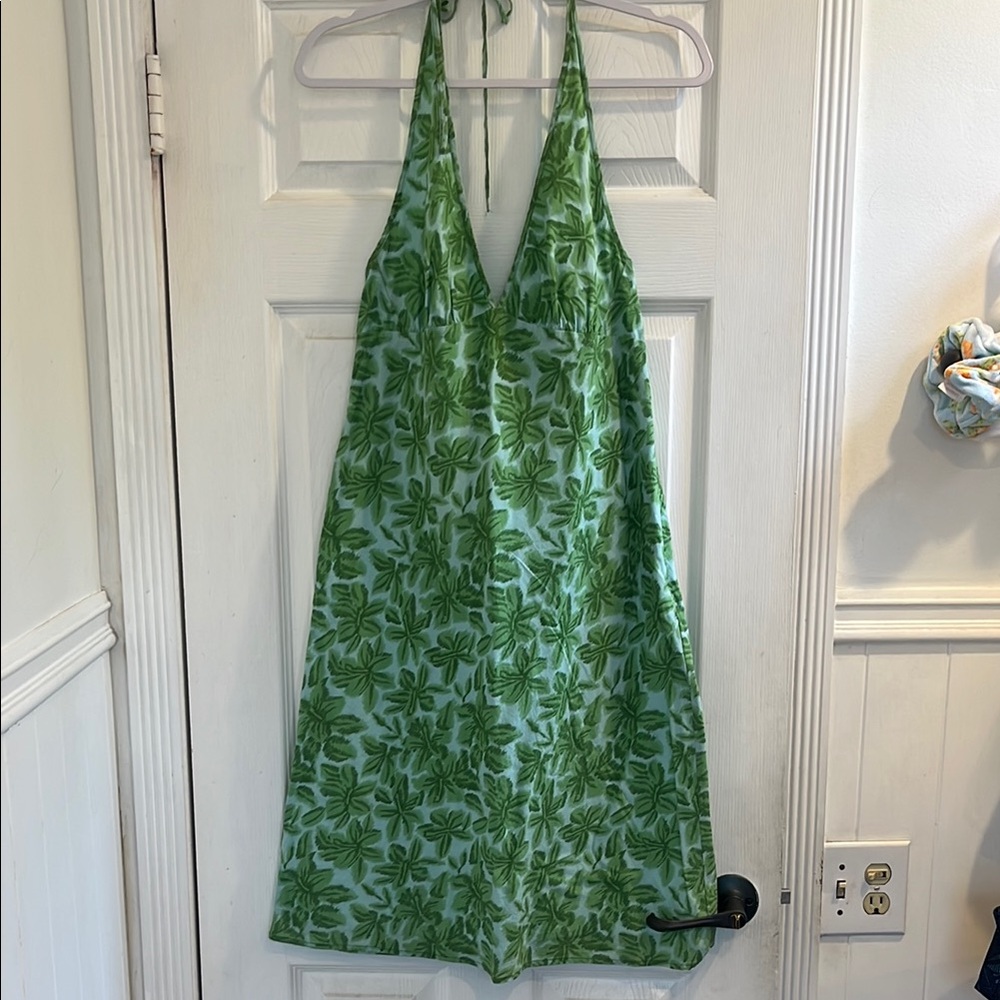 American Eagle Tropical Halter Dress